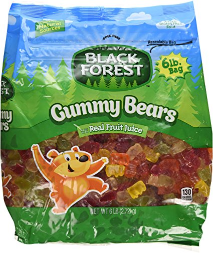 Black Forest Gummy Bears Ferrara Candy, Natural and Artificial Flavors, 6 Pound