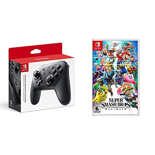 Nintendo Switch Pro Controller Bundle with Super Smash Bros. Ultimate