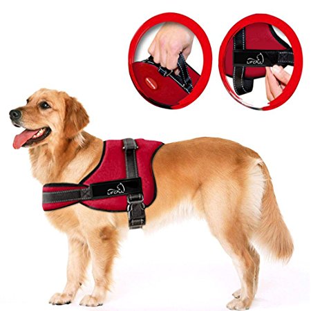 Lifepul(TM) No Pull Dog Vest Harness - Dog Body Padded Vest - Comfort Control for Large Dogs in Training Walking - No More Pulling, Tugging or Choking