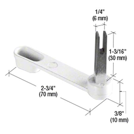 Sliding Patio Door Latch Lever for Milgard, White