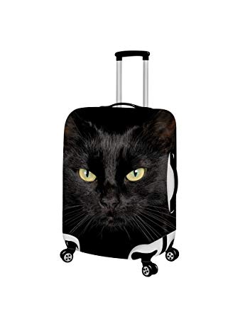 Bigcardesigns Black Cat Travel Luggage Protective Covers for 26"-30" Suitcase Elastic