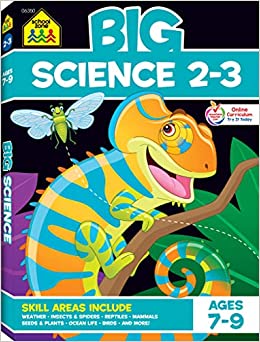 School Zone - Big Science Workbook - Ages 7 to 9, 2nd Grade, 3rd Grade, Weather, Seeds, Plants, Insects, Mammals, Ocean Life, Birds, and More (School Zone Big Workbook Series)