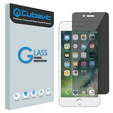 iPhone 7 Plus Screen Protector, Cubevit iPhone 7 Plus Privacy Tempered Glass Screen Protector, [Scratch Proof] [Easy Install] [0.3mm, 2.5D] Anti Spy Glass Screen Protector for iPhone 7 Plus 5.5 inch