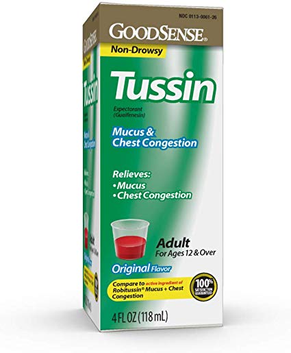 Good Sense Non-drowsy Tussin, Mucus & Chest Congestion, Original, 4 Fl. Oz