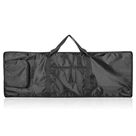 Neewer 88-Key Keyboard Bag with Extra Pockets for Electric Piano, Made of Durable and Waterproof Nylon, Adjustable and Portable Backpack Straps, Black