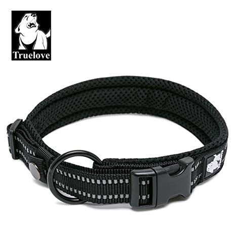 TRUE LOVE Dog Collar Reflective Premium Duraflex Buckle,High Grade Nylon Webbing No Choke Basic Collars Truelove TLC5011