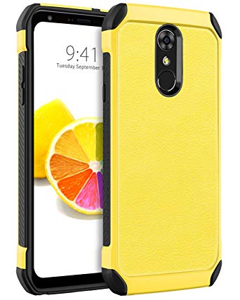 BENTOBEN LG Stylo 4 Phone Case, LG Stylo 4 Plus Case, LG Q Stylus Case, 2 in 1 Heavy Duty Rugged Hybrid Soft TPU Bumper Hard PC Cover Non-Slip Shockproof Protective Phone Case for LG Stylo 4, Yellow