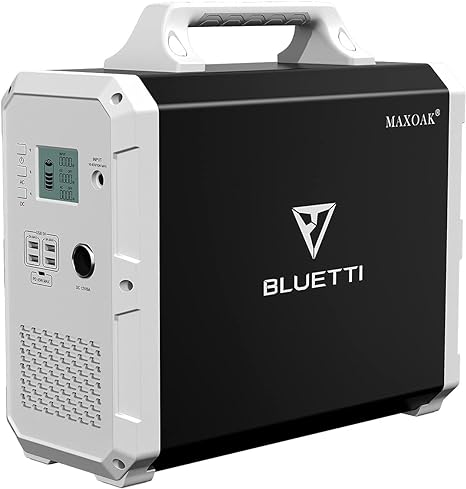 MAXOAK BLUETTI Portable Power Station EB150 1500Wh AC110V/1000W Camping Solar Generator Lithium Emergency Battery Backup with 2 AC outlet Pure Sinewave,DC12V,USB-C for Outdoor Road Trip Travel Fishing