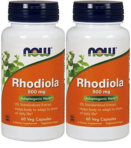 Now Foods Rhodiola 60Caps, 500mg (.Pack of 2)
