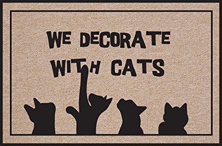 High Cotton We Decorate with Cats Doormat