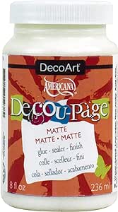 DecoArt Decoupage Glue, 8-Ounce, Matte Finish