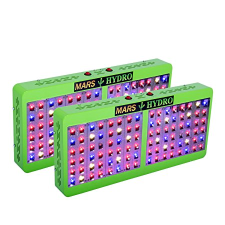 [Pack of 2]MarsHdyro Reflector96 LED Grow Light 207W True Watt Veg and Flower Switchable Spectrum for Indoor Greenhouse/Garden