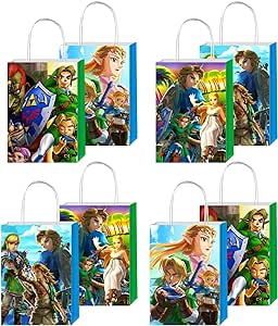 12pcs Party Favor Gift Bags with Handles, Birthday Party Supplies for Party Decorations