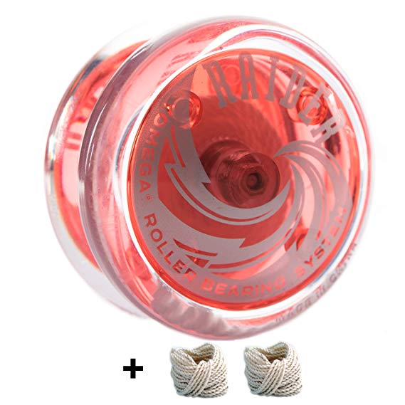 Yomega Raider - Professional Responsive Ball Bearing Yoyo, Designed for Advanced String Trick and Looping Play.   Extra 2 Strings & 3 Month Warranty (Red)