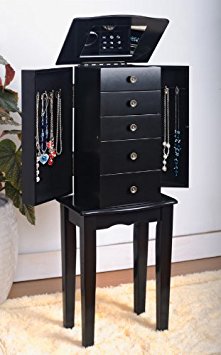 Black Jewelry Armoire Chest