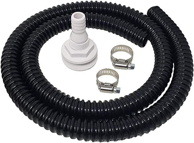 Sealproof Bilge Pump Hose 1-1/8-Inch Dia Plumbing Kit | 6 FT Premium Quality Kinkfree Flexible PVC Hose Made in USA | Includes 2 Hose Clamps and Thru-Hull Fitting