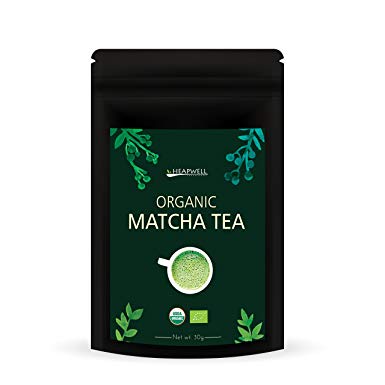 Heapwell Organic Japanese Matcha Green Tea Powder (30 Grams)