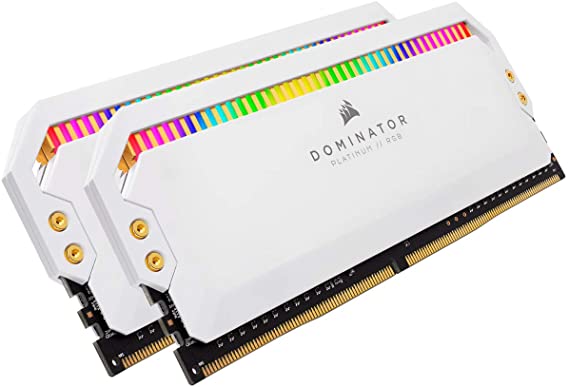 Corsair Dominator Platinum RGB 16GB (2x8GB) DDR4 3200 (PC4-25600) C16 1.35V Desktop Memory - White