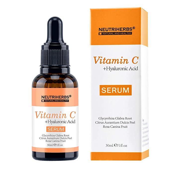 NEUTRIHERBS Vitamin C Serum for Face, 20% Vitamin C combined with Hyaluronic Acid Serum Best Skin Whitening Moisturizing Face Treatment Serum 30ml/pc=1 fl oz