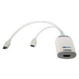 Cable Matters Micro-USB to HDMI MHL Adapter in White NOT Compatible with Galaxy S3S4Note2Note3