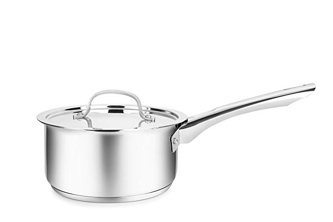 Penguin Home Professional Induction-Safe Saucepan with Lid, Stainless Steel, 16 cm, 1.5 L