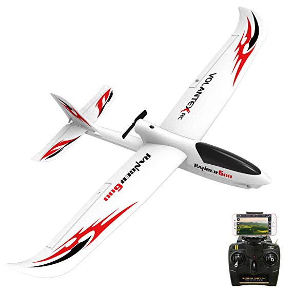 VOLANTEXRC RC Airplane RTF Ranger600 WiFi Parkflyer RC Aircraft Plane Ready to Fly with Xpilot Stabilization System, One-Key U-Turn Function Easy to Fly for Beginners (761-2 WiFi)