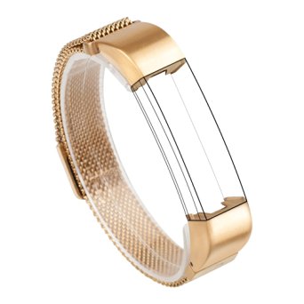 Wearlizer Milanese Loop Band Replacement Metal Stainless Steel Strap Sport Wristband for Fitbit Alta - Gold