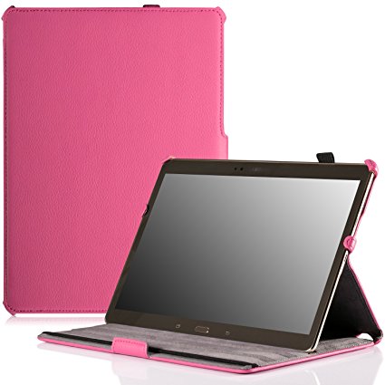 MoKo Samsung Galaxy Tab S 10.5 Case - Slim-Fit Multi-angle Folio Cover Case for Samsung Galaxy Tab S 10.5 Inch Android Tablet, MAGENTA (With Smart Cover Auto Wake / Sleep)