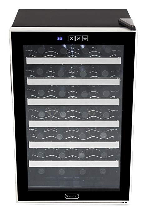 Whynter WC-282TS 28 Bottle Thermoelectric Wine Coolers, One Size, Black with Stainless Steel Trim