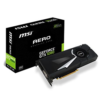 MSI GeForce GTX 1080 AERO 8G OC. 2560 Cuda Core PCIE 3.0 8 GB GDDR5X 256-Bit Graphics Card - Black