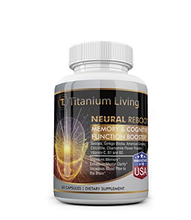 Titanium Neural Reboot with American Ginseng, Citicoline, and L’theanine for Memory Enhancement, Focus, Concentration, and Clarity (60 Capsules)