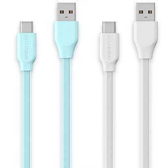 USB Type C Cable,ipegtop [Jelly Series] 2-Pack 3ft /1m 6ft /2m Type-C (USB-C) to Standard Type A USB Male Charge Sync Data Cable for Apple MacBook,Type-C Supported Devices