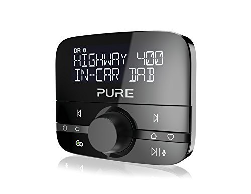 Pure Highway 400 In-Car DAB/DAB  Audio Adapter with Bluetooth Music, Black