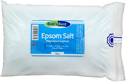 Epsom Salts Magnesium Sulphate for Bath or Foot Soak Pure BP Grade - 1kg