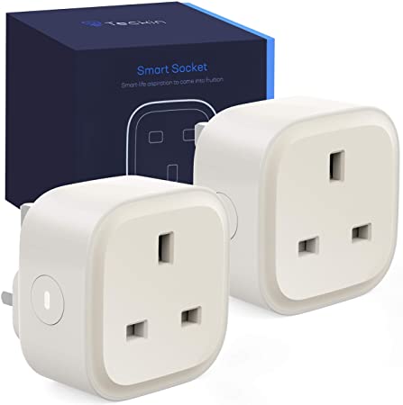 TECKIN Smart Plug 13A Wi-Fi Socket, Smart Plug Work with Alexa Echo and Google Home, Wireless Remote Control Timer Plug, No Hub Required, 2.4Ghz Only (2 Pack)