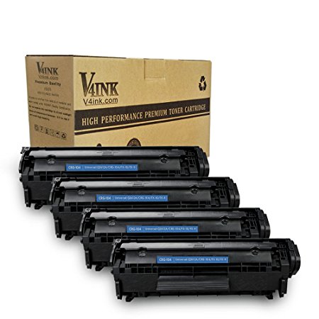 V4INK 4-Pack Compatible FX-10 FX-9 104 Toner Cartridge For Canon 104 Toner ImageClass Printer MF4100 MF4150 MF4270 MF4350d MF4370dn MF4380dn D420 D480