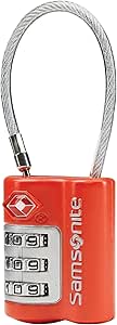 Samsonite® 3-Dial Lock, with Cable, Red