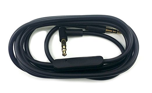 Replacement Audio Cable Cord Wire with In-line Microphone and Control For Beats by Dr Dre Headphones Solo/Studio/Pro/Detox/Wireless/Mixr/Executive/Pill (Black)