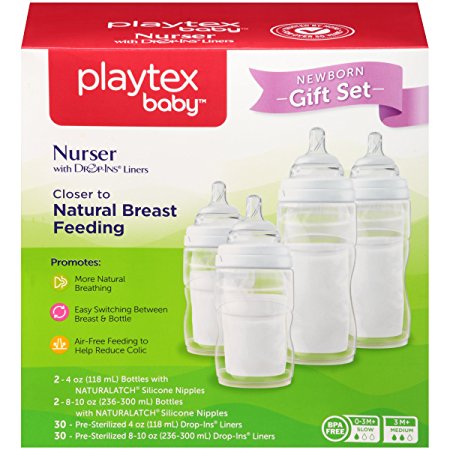 Playtex BPA Free Premium Nurser Bottles with Drop In Liners Gift Set