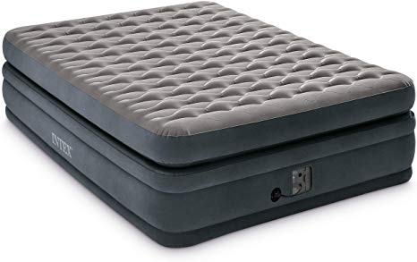 Intex Dura-Beam Deluxe Series Ultra Comfort Elevated Airbed with Internal Electric Pump, Bed Height 22", Queen - Amazon Exclusive