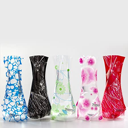 BLASANI Flower Decor Plastic Vase (Set of 5)