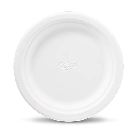 Chinet Classic Heavy Weight Paper Dinner Plates, 125 Count, 6 3/8", White