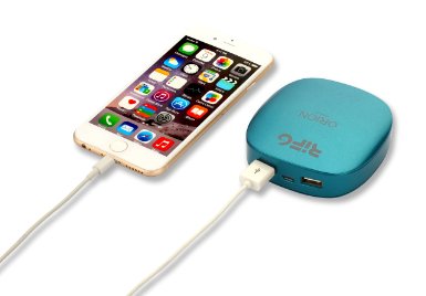 ORION 6000mAh Power Bank Portable Charger with Dual USB, Unique Touch and LED Flashlight - 1 Year Warranty (Blue) By RIF6 TM