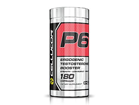 Cellucor P6 Red Ergogenic Testosterone Booster, 180 Count