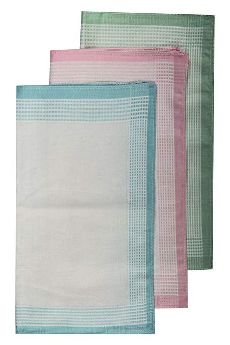 Q.T. Bamboo Cotton Handkerchiefs for Women - Pack of 12