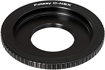 Fotasy C Mount to Sony E-Mount Lens Adapter, 16mm Cine Moive Lens Adapter to E Mount, C to E mount, fits Sony NEX-5T NEX-6 NEX-7 a3000 a3500 a5000 a5100 a6000 a6100 a6300 a6400 a6400 a6500 a6600