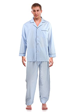 RK Classical Sleepwear Men’s Broadcloth Woven Pajama Set,