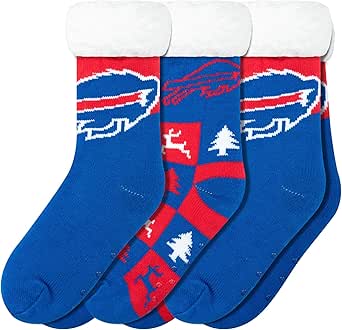 FOCO Women's NFL Team Logo Fan Footy 3-Pack Slipper Socks