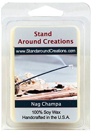 100% All Natural Soy Wax Melt Tart - Nag Champa - Has The Aroma of Incense; Patchouli, Sandalwood, and Dragon's Blood Working Together to Create This Wonderful Blend. - 3oz - Naturally Strong Scented