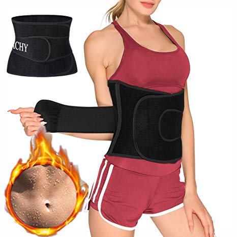 Jueachy Waist Trainer Belt for Women Weight Loss Soft Waist Trimmer Sweat Belt Stomach Tummy Wrap Shaper Belly Fat Burning Sweatband Workout Slimming Trainer Belt